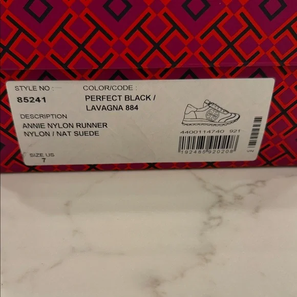 Tory Burch Annie Nylon Runner in Perfect Black / Lavagna - Picture 3 of 9